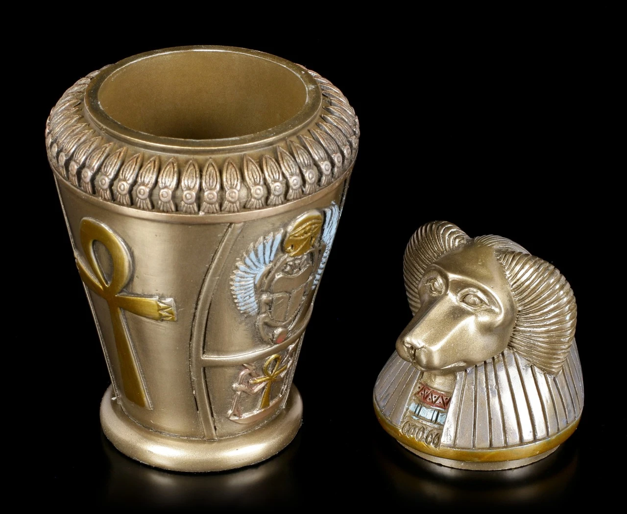 Kanopenkrug - Horussohn Hapi - Bronziert 7 Kanopenkrug - Horussohn Hapi - Bronziert – Bild 5