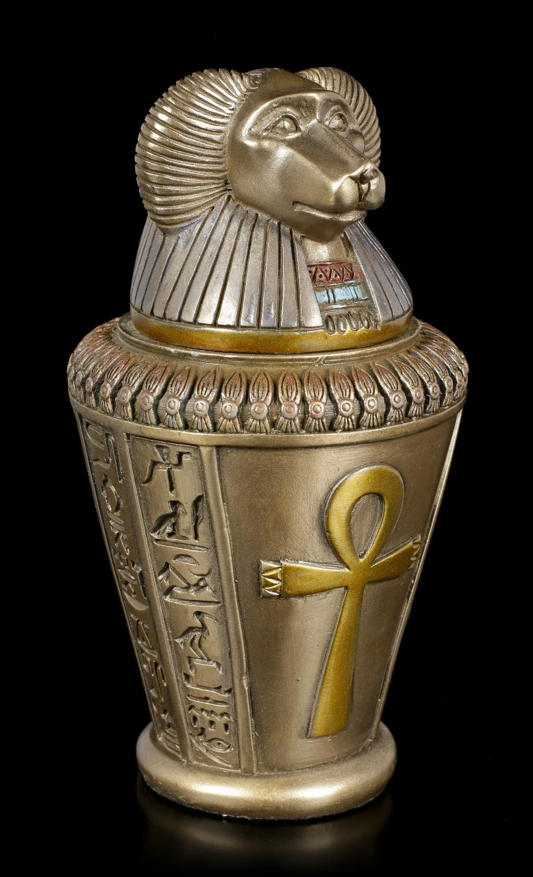 Kanopenkrug - Horussohn Hapi - Bronziert 3 Kanopenkrug - Horussohn Hapi - Bronziert