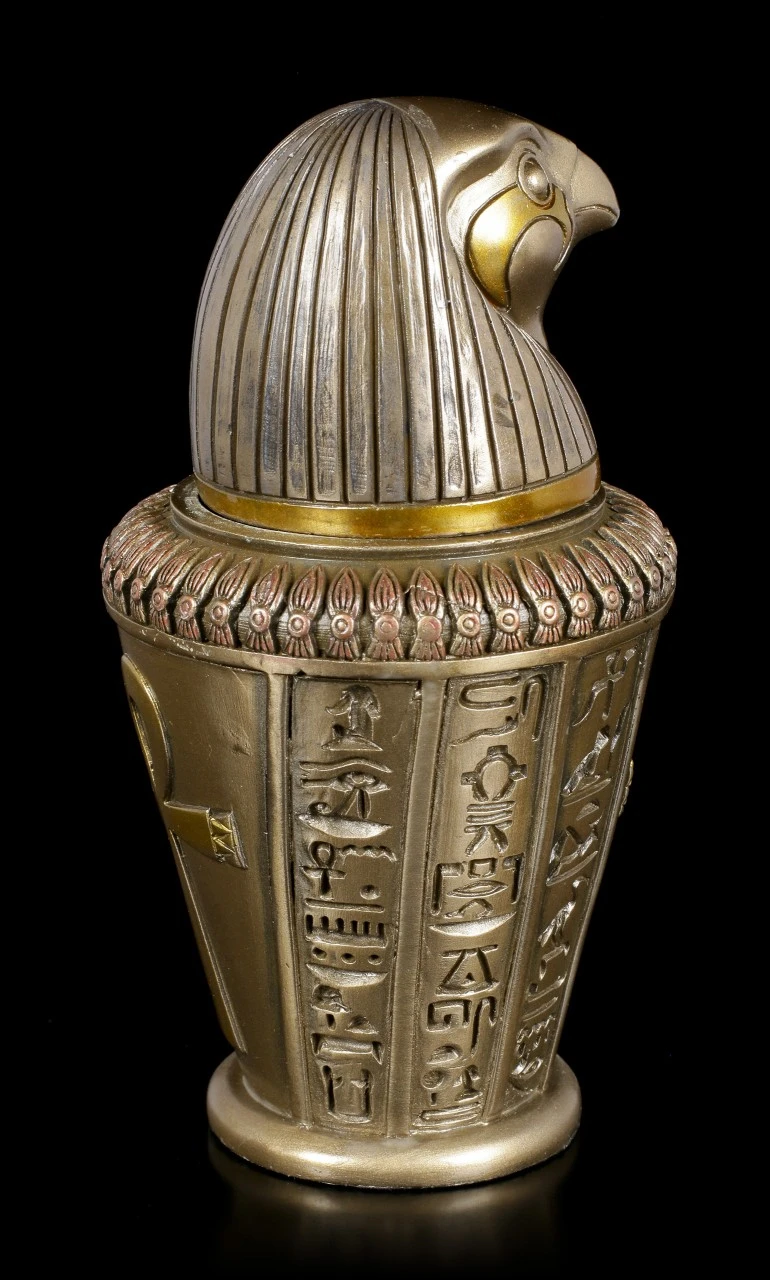 Kanopenkrug - Horussohn Kebechsenuef - Bronziert 6 Kanopenkrug - Horussohn Kebechsenuef - Bronziert – Bild 4
