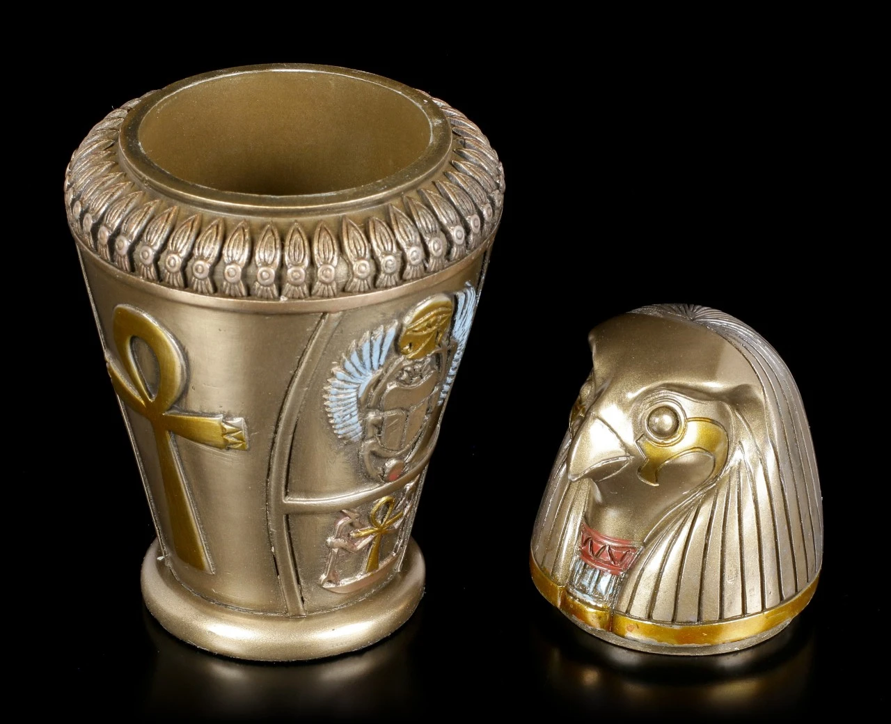 Kanopenkrug - Horussohn Kebechsenuef - Bronziert 7 Kanopenkrug - Horussohn Kebechsenuef - Bronziert – Bild 5