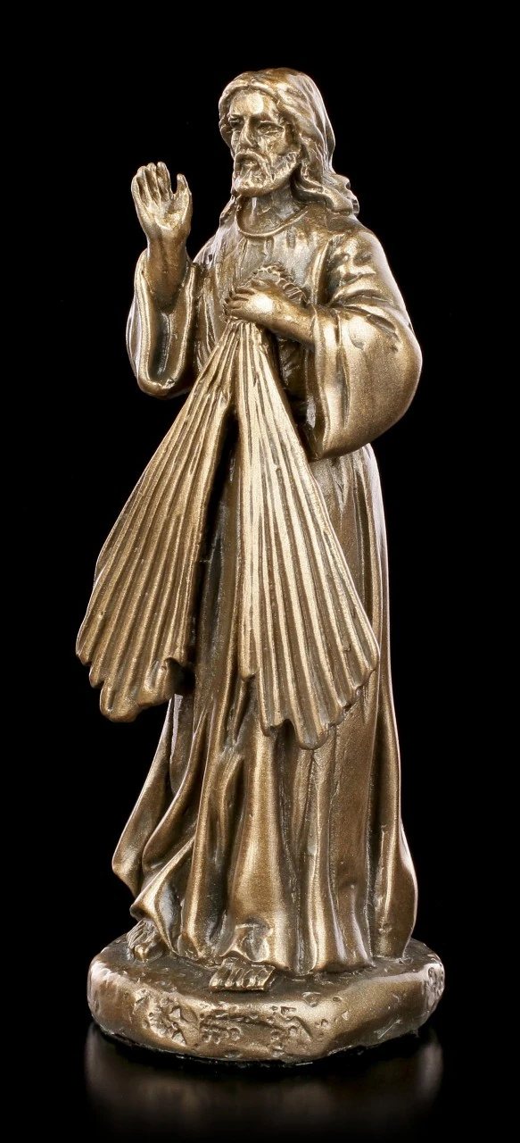 Kleine Jesus Göttliche Gnade Figur - Bronziert 5 Kleine Jesus Göttliche Gnade Figur - Bronziert – Bild 3