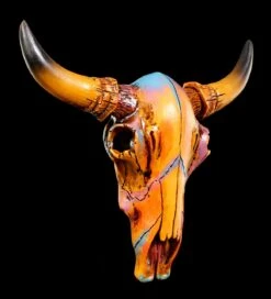 Wandrelief - Kleiner Rinderschädel Indianisch