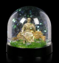 Kreuzritter Schneekugel - Goldfarben