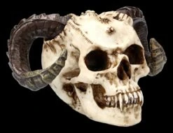 Teufelskopf Mit Widderhörnern