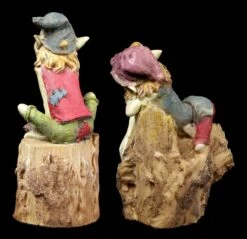 Pixie Figuren - Sitzen Auf Dem Baumstamm - 2er Set -Figurenmodell Geschäft Pixie Figuren Baumstamm 3 1280x1280