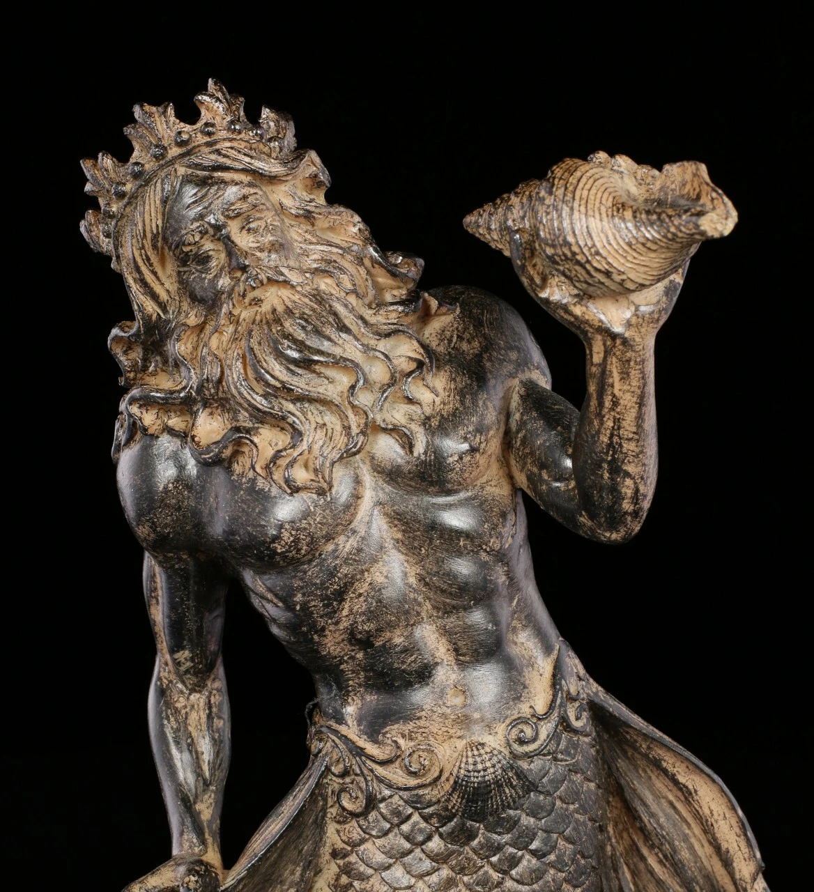 Poseidon Figur Mit Muschel 9 Poseidon Figur Mit Muschel – Bild 7