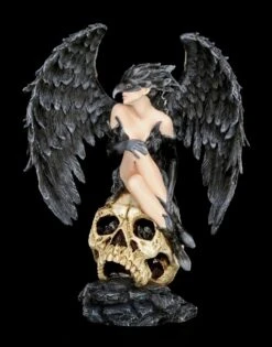Dark Angel Figur - Rabenkönigin Auf Totenkopf