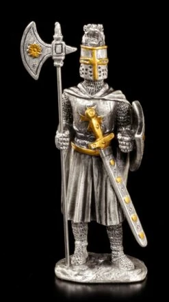 Zinn Ritter Figur - Malteser Mit Hellebarde