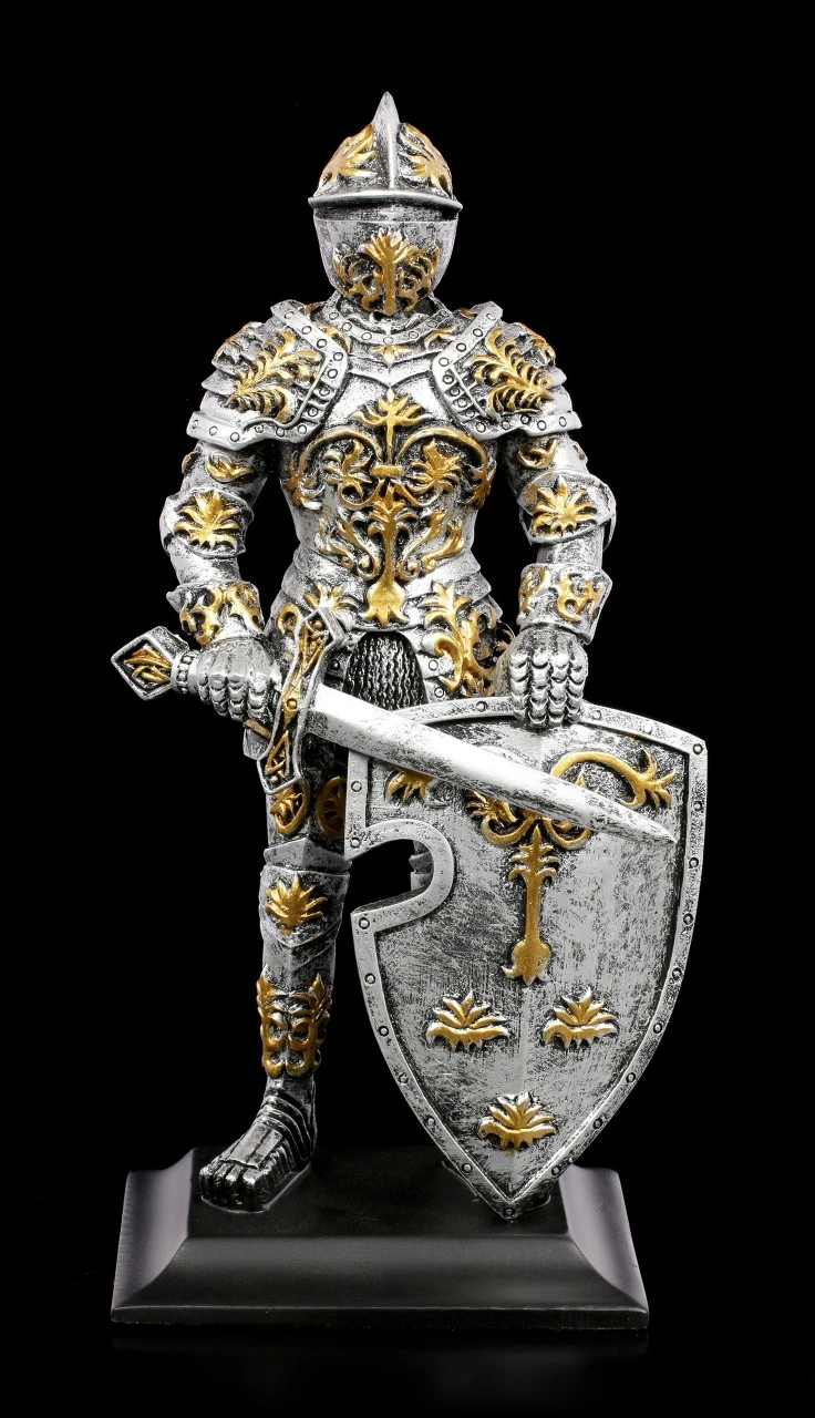 Ritter Figur Mit Schwert Und Lilienschild 4 Ritter Figur Mit Schwert Und Lilienschild – Bild 2