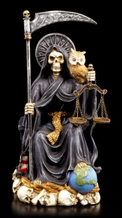 Sitzende Santa Muerte Figur - Schwarz -Figurenmodell Geschäft Santa Muerte Schwarz 1 1280x1280