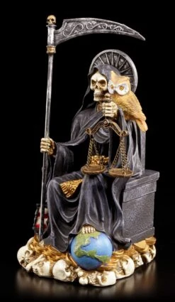 Sitzende Santa Muerte Figur - Schwarz -Figurenmodell Geschäft Santa Muerte Schwarz 2 1280x1280