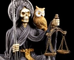 Sitzende Santa Muerte Figur - Schwarz -Figurenmodell Geschäft Santa Muerte Schwarz 4 1280x1280