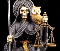 Sitzende Santa Muerte Figur - Schwarz -Figurenmodell Geschäft Santa Muerte Schwarz 5 1280x1280