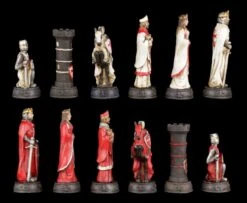 Schachfiguren Set - Kreuzritter Weiß Und Rot -Figurenmodell Geschäft Schachfiguren Kreuzritter 3 1280x1280