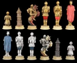 Schachfiguren Set - Ritter Gold Und Silber -Figurenmodell Geschäft Schachfiguren Ritter 2573433103d838 1280x1280