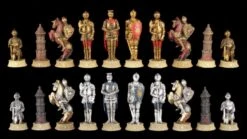 Schachfiguren Set - Ritter Gold Und Silber -Figurenmodell Geschäft Schachfiguren Ritter 4573433204987a 1280x1280