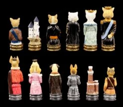 Schachfiguren Set - Hunde Vs. Katzen -Figurenmodell Geschäft Schachfiguren Set Hunde vs Katzen 2 1280x1280