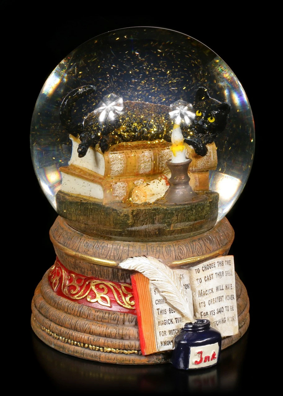 Schneekugel Mit Katze - Witching Hour 3 Schneekugel Mit Katze - Witching Hour