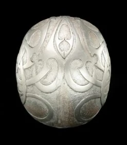 Totenkopf - Silberfarben Matt Mit Tribals -Figurenmodell Geschäft Silberner Totenkopf verziert 5 1280x1280