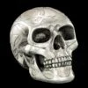 Totenkopf - Silberfarben Matt Mit Tribals