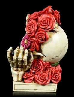 Skelett Totenkopf - Blumenkopf Mit Telefon -Figurenmodell Geschäft Skelett Blumenkopf Mit Telefon 2 1280x1280