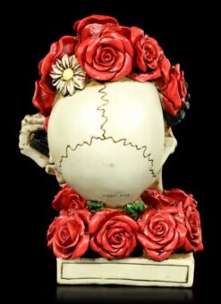 Skelett Totenkopf - Blumenkopf Mit Telefon -Figurenmodell Geschäft Skelett Blumenkopf Mit Telefon 3 1280x1280