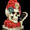 Skelett Totenkopf - Blumenkopf Mit Telefon -Figurenmodell Geschäft Skelett Blumenkopf Mit Telefon 1280x1280