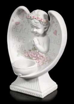 Teelichthalter - Engel Bub Mit Herzen -Figurenmodell Geschäft Teelichthalter Weisser Engel Mit Herzen 3 1280x1280