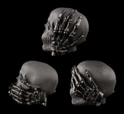 Totenkopf 3er Set - No Evil - Schwarz -Figurenmodell Geschäft Totenkopf 3er Set No Evil Schwarz 2 1280x1280