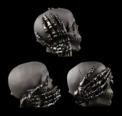 Totenkopf 3er Set - No Evil - Schwarz -Figurenmodell Geschäft Totenkopf 3er Set No Evil Schwarz 4 1280x1280