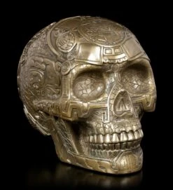 Totenkopf - Azteken Schädel - Bronziert