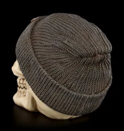 Totenkopf Mit Beanie - Grau -Figurenmodell Geschäft Totenkopf Beanie Grau 4 1280x1280
