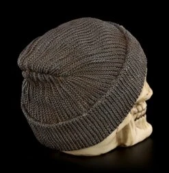 Totenkopf Mit Beanie - Grau -Figurenmodell Geschäft Totenkopf Beanie Grau 6 1280x1280