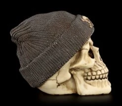 Totenkopf Mit Beanie - Grau -Figurenmodell Geschäft Totenkopf Beanie Grau 7 1280x1280