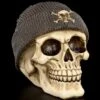 Totenkopf Mit Beanie - Grau -Figurenmodell Geschäft Totenkopf Beanie Grau 1280x1280