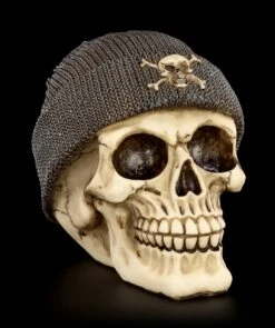 Totenkopf Mit Beanie - Grau