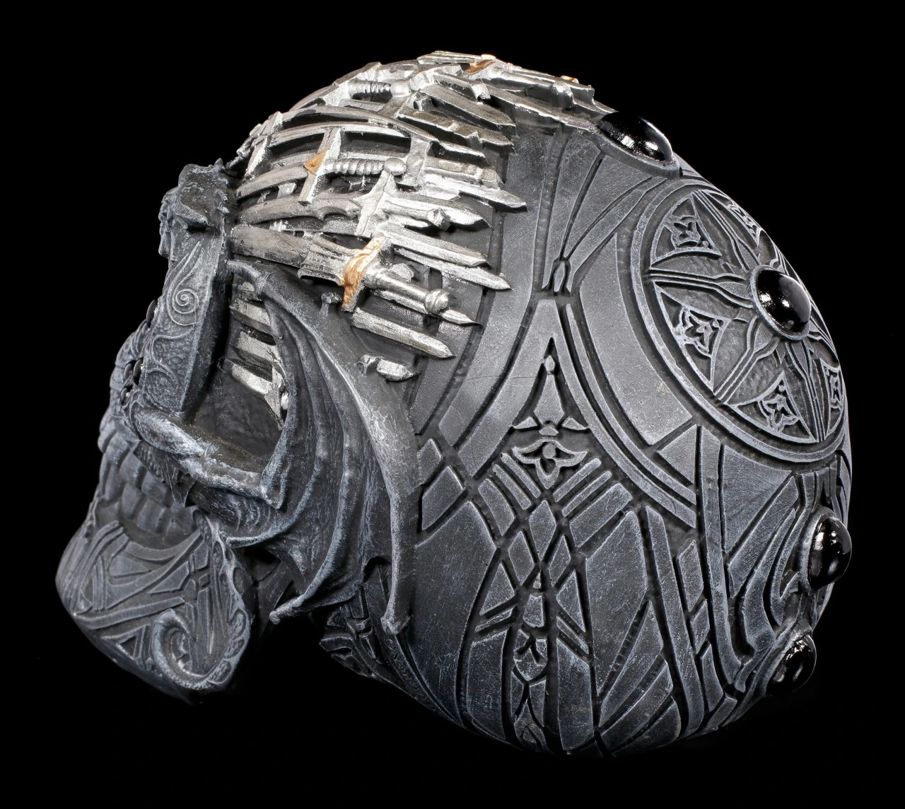 NEMESIS NOW Totenkopf - Sword Skull 6 NEMESIS NOW Totenkopf - Sword Skull – Bild 4