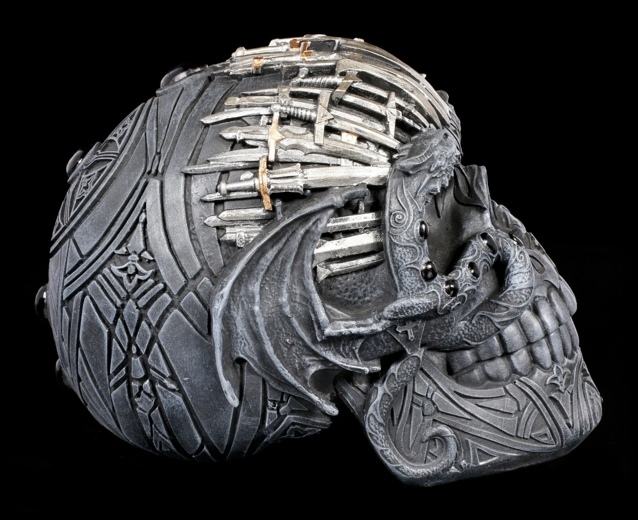 NEMESIS NOW Totenkopf - Sword Skull 8 NEMESIS NOW Totenkopf - Sword Skull – Bild 6