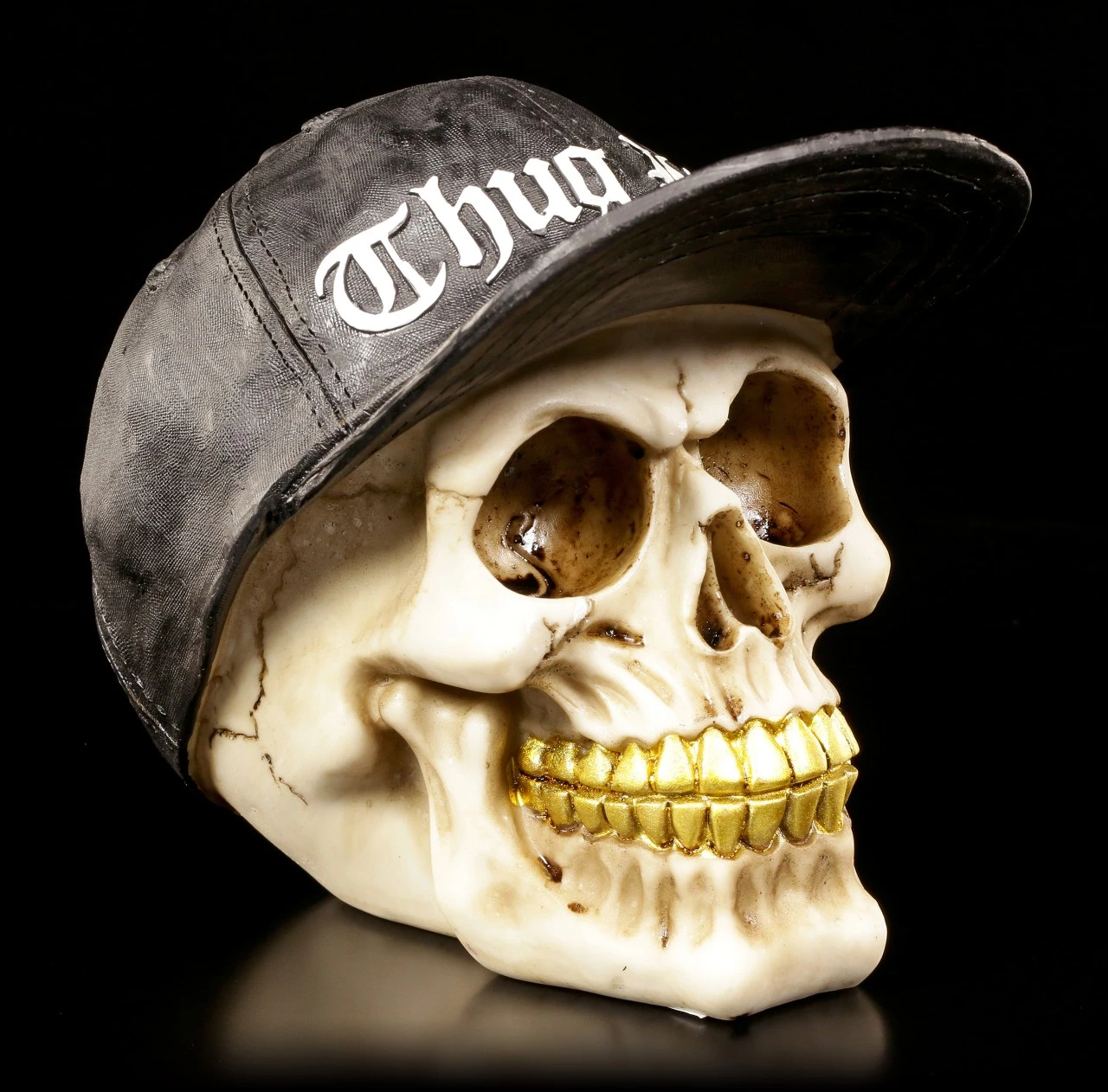 Gangster Totenkopf Mit Goldzähnen - Thug Life 3 Gangster Totenkopf Mit Goldzähnen - Thug Life