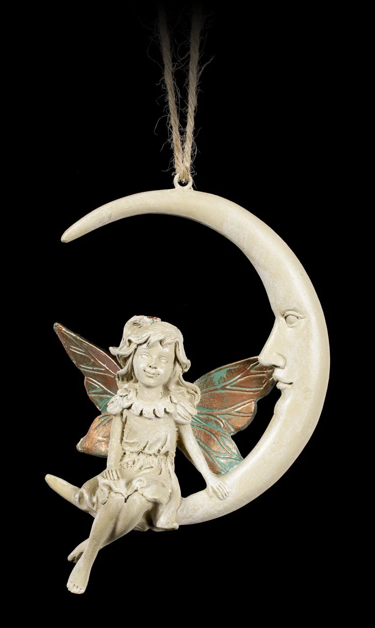 Elfen Figur Auf Mond - Faye 3 Elfen Figur Auf Mond - Faye