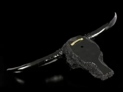 Wandrelief Büffel Schädel - Schwarze Noppen -Figurenmodell Geschäft Wandrelief Bueffel Schaedel Schwarze Noppen 4 1280x1280