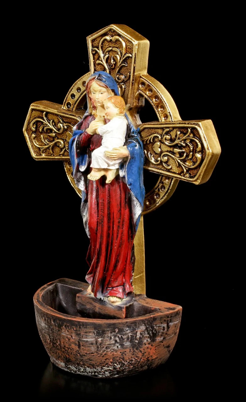 Weihwasserspender - Madonna Mit Jesus Kind 5 Weihwasserspender - Madonna Mit Jesus Kind – Bild 3