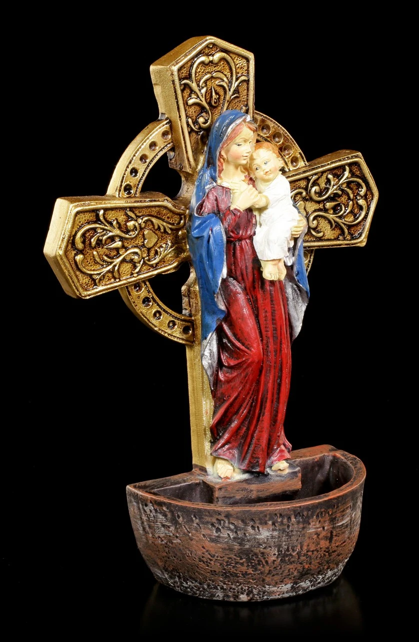 Weihwasserspender - Madonna Mit Jesus Kind 4 Weihwasserspender - Madonna Mit Jesus Kind – Bild 2