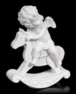 Weiße Cherub Figur Auf Schaukelpferd -Figurenmodell Geschäft Weisse Cherub Figur Auf Schaukelpferd 2 1280x1280