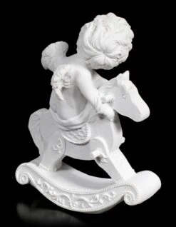 Weiße Cherub Figur Auf Schaukelpferd -Figurenmodell Geschäft Weisse Cherub Figur Auf Schaukelpferd 3 1280x1280