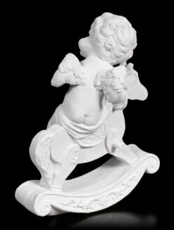 Weiße Cherub Figur Auf Schaukelpferd -Figurenmodell Geschäft Weisse Cherub Figur Auf Schaukelpferd 4 1280x1280