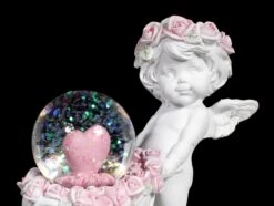 Weiße Cherub Figur Mit Schneekugel -Figurenmodell Geschäft Weisse Engel Figur Mit Schneekugel 5 1280x1280