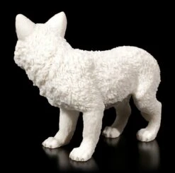 Weisse Wolf Figur - Welpe Stehend -Figurenmodell Geschäft Weisse Wolf Figur Welpe Stehend 2 1280x1280