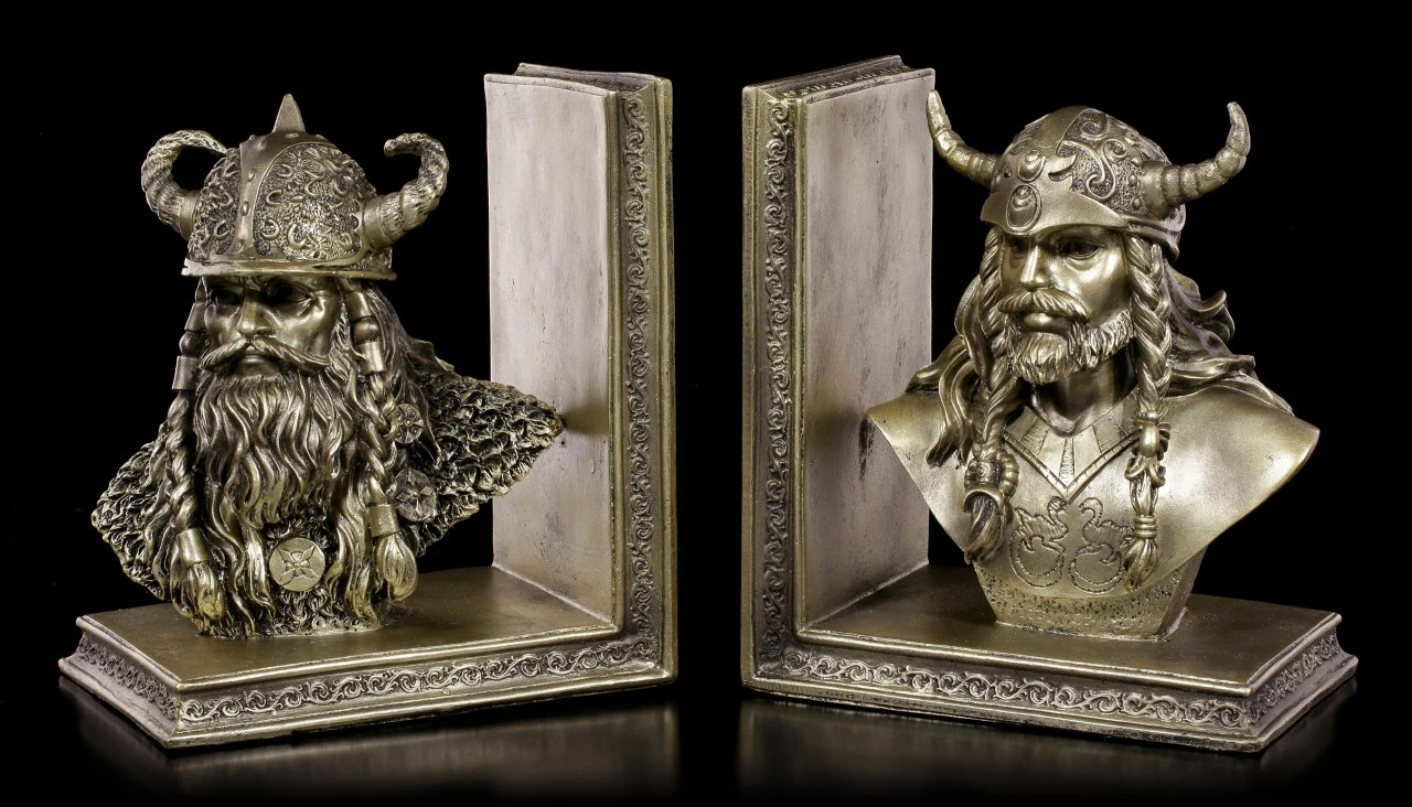 Wikinger Buchstützen 4 Wikinger Buchstützen – Bild 2