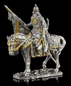 Wikinger Krieger Mit Pferd Und Axt - Zinn Figur